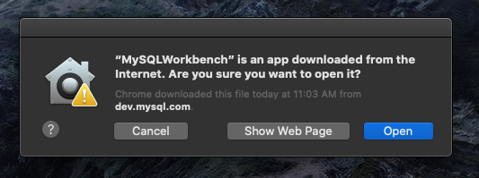 mysql workbench for mac catalina