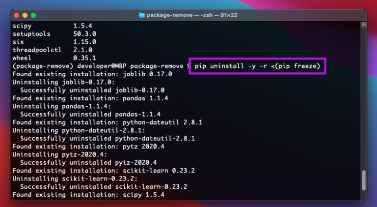 How To Remove All Packages Installed By PIP In Python - Tech CookBook