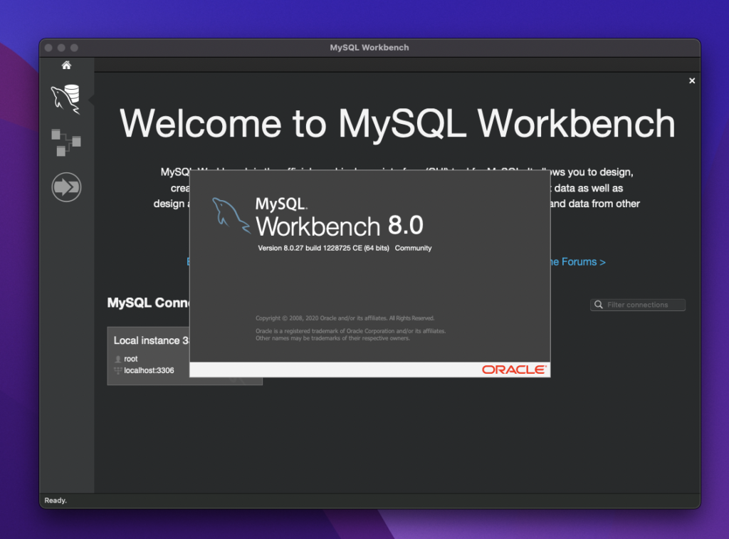 mysql workbench install mac