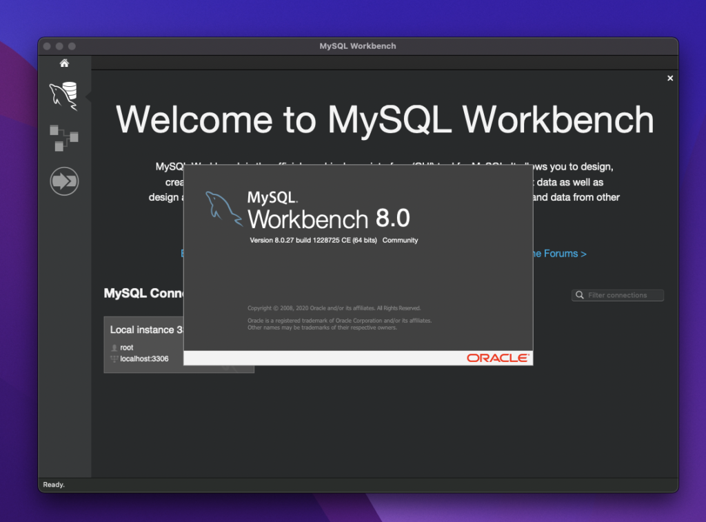 mysql workbench monterey