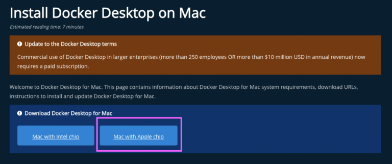 how to install docker on mac